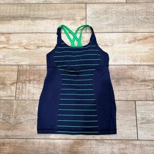 Lululemon Athletica | Racerback Padded Blue & Green Tank